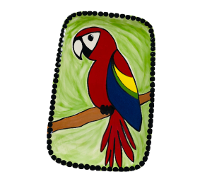 Newcity Scarlet Macaw Plate