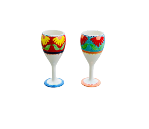 Newcity Floral Wine Glass Set
