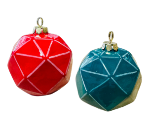 Newcity Jewel Toned Faceted Ornament